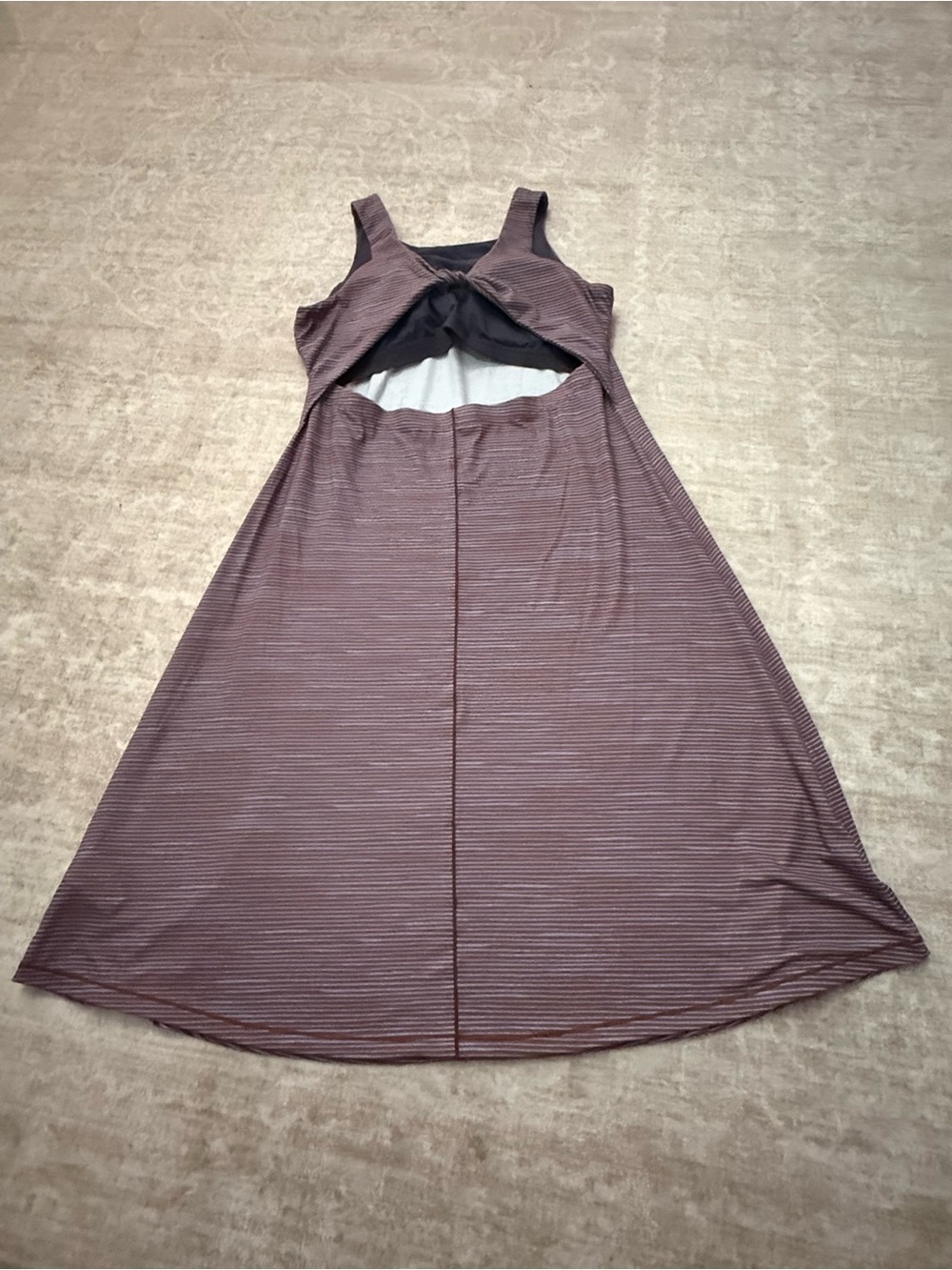 Prana Plum Striped Midi Tank Dress - Picture 2 of 2